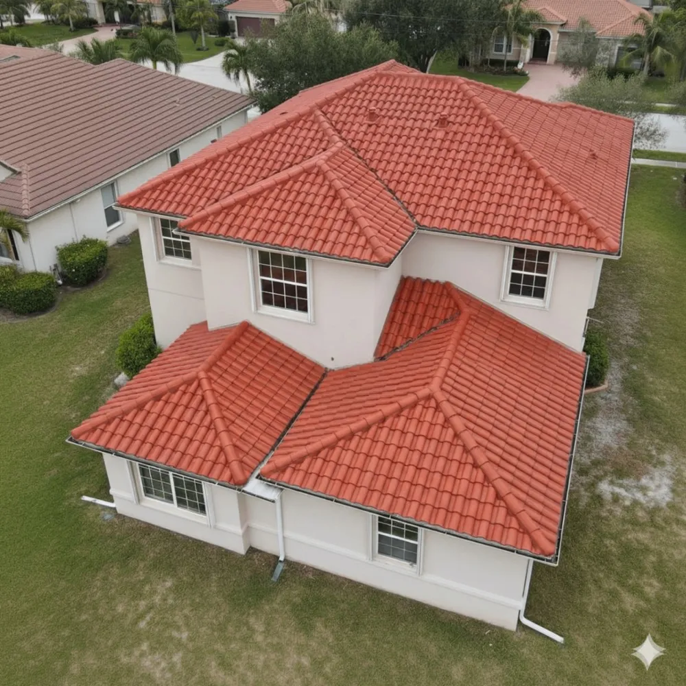 Doral home after new tile roof installation by Cardona Roofing